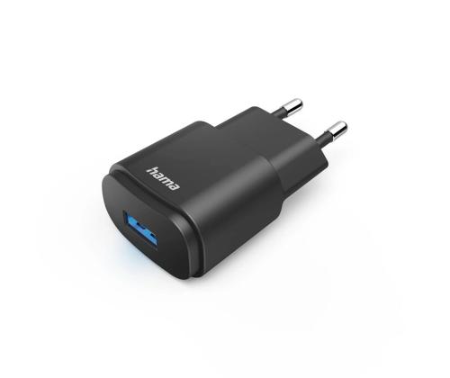 Hama Charger, 6 W, USB-A, musta - Verkkolaite