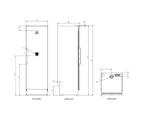 Electrolux Professional, 4 kg, hopea - Kuivauskaappi