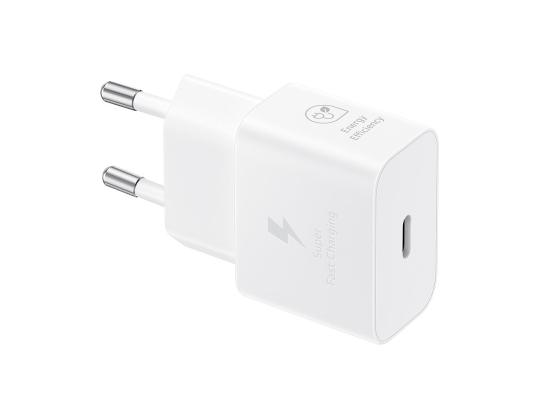 Samsung, USB-C, 25 W, valkoinen - Virtalähde ja USB-C-kaapeli