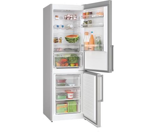 Bosch, NoFrost, 321 L, korkeus 186 cm, ruostumatonta terästä - Jääkaappi ja pakastin