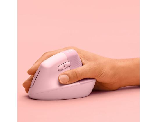 Logitech Lift Vertical Ergonomic Mouse, äänetön, vaaleanpunainen - Langaton optinen hiiri