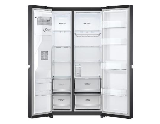 LG, vesi- ja jääannostelija, 635 L, korkeus 179 cm, musta - SBS jääkaappi
