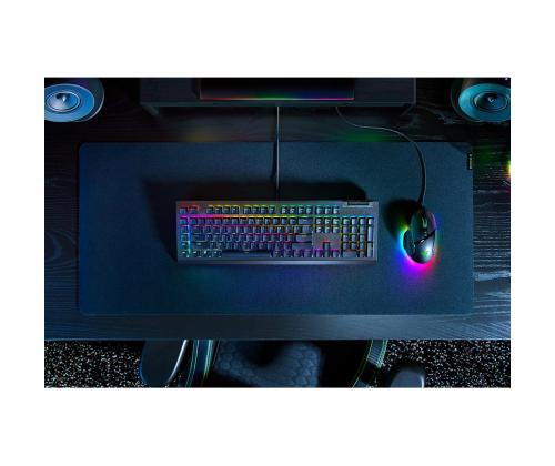 Razer BlackWidow V4 X, vihreä kytkin, mekaaninen, US, musta - Näppäimistö