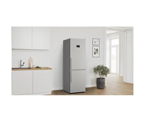 Bosch, NoFrost, 321 L, korkeus 186 cm, ruostumatonta terästä - Jääkaappi ja pakastin