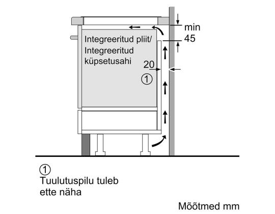 Bosch series 4, leveys 59,2 cm, kehyksetön, musta - Integroitu induktioliesi