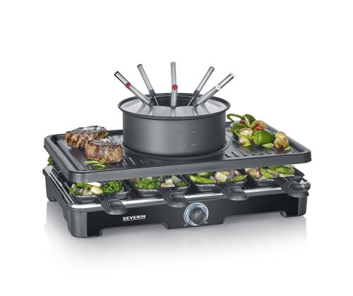 Severin, 1400 W, musta - Raclette-grilli ja fonduegrilli