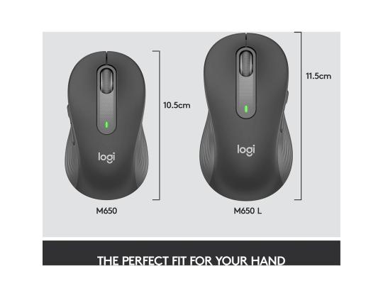 Logitech Signature M650, hiljainen, musta - Langaton optinen hiiri