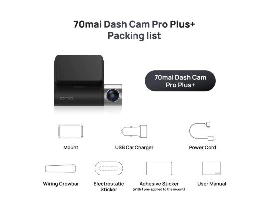 70mai Dash Cam Pro Plus+, pakko - Videoregistraator
