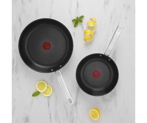 Tefal Intuition, 20/26 cm, 2-osainen, ruostumatonta terästä - paistinpannusetti