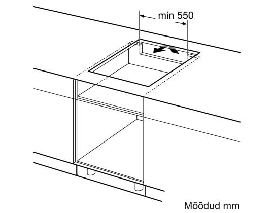 Bosch series 4, leveys 59,2 cm, kehyksetön, musta - Integroitu induktioliesi