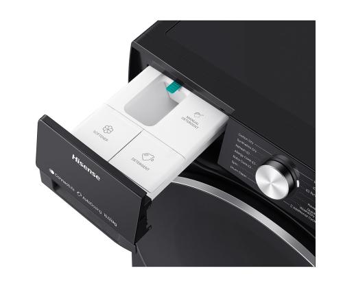 Hisense, 10,5 kg / 6 kg, syvyys 59 cm, 1400 rpm, musta - Pesukone, jossa on kuivausrumpu