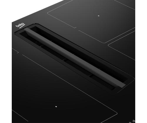 Beko, leveys 80 cm, musta - Integroitu induktiokeittotaso, jossa on ilmanpuhdistin
