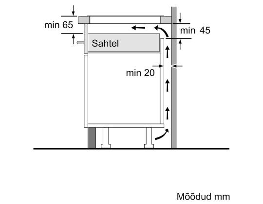 Bosch series 4, leveys 59,2 cm, kehyksetön, musta - Integroitu induktioliesi