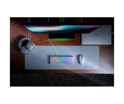 Razer Huntsman Mini Mercury Edition Purple Switch, SWE, valkoinen - Näppäimistö - Näppäimistö