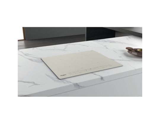 Poreallas, leveys 59 cm, kehyksetön, beige - Integroitu induktioliesi