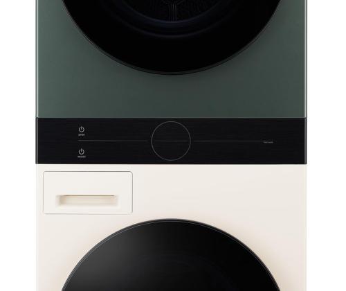LG, 12 kg + 10 kg, syvyys 66 cm, 1400 rpm, beige/vihreä - Pesukone + kuivausrumpu - Pyykinpesukone + kuivausrumpu