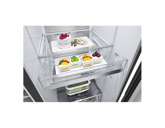 LG, InstaView, vesi- ja jääannostelija vesiverkolla, 635 L, korkeus 179 cm, musta - SBS jääkaappi