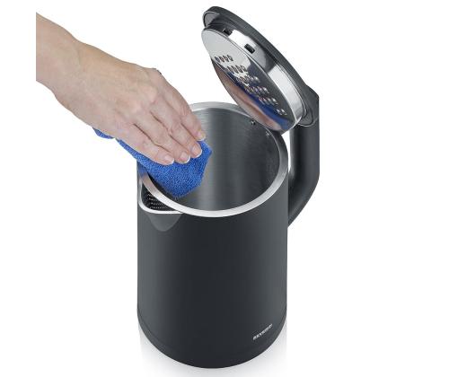 Vedenkeitin temp.reg Severin, musta 1,7 L