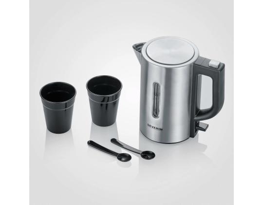 SEVERIN Mini, 0,5 L, 1100 W, ruostumaton teräs - Matkakeitin