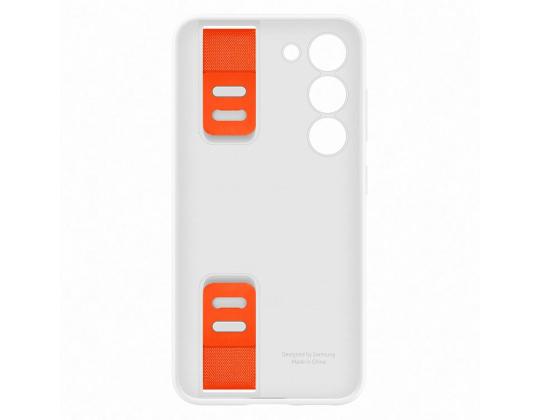 SAMSUNG Galaxy S23, Silicone Grip Case, valkoinen - Kotelo