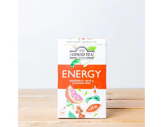 Yrttitee AHMAD Energy Grape mate ja Guaranan siemen 20 kpl kirjekuoressa