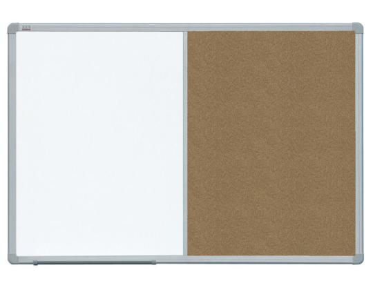 Ilmoitustaulu 900x600mm metallirunkokorkissa + valkoinen taulu 2x3