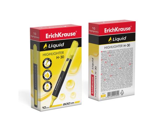 Tekstimarker ERICH KRAUSE H-30 vedela tindiga kollane