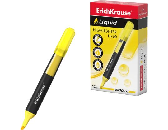 Tekstimarker ERICH KRAUSE H-30 vedela tindiga kollane