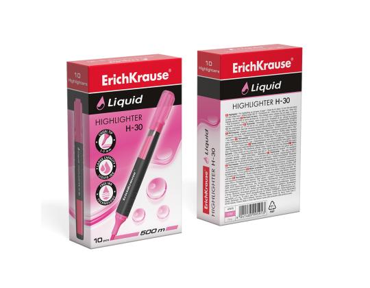 Tekstitussi ERICH KRAUSE H-30 nestemäisellä musteella vaaleanpunainen
