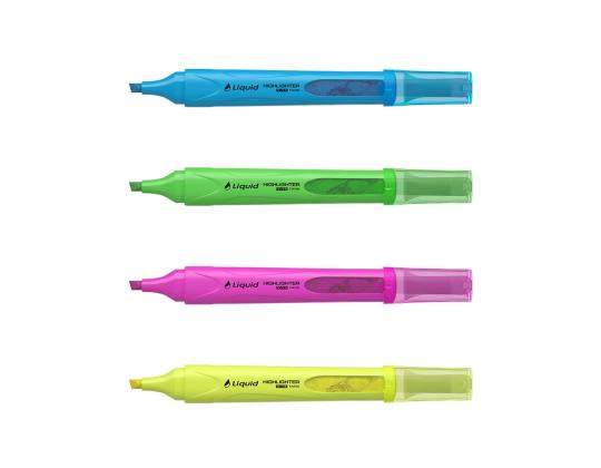Tekstimerkki ERICH KRAUSE Liquid Visioline V-14, neon, sarja 4 kpl