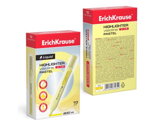 Tekstimerkki ERICH KRAUSE Liquid Visioline V-14, pastellinkeltainen