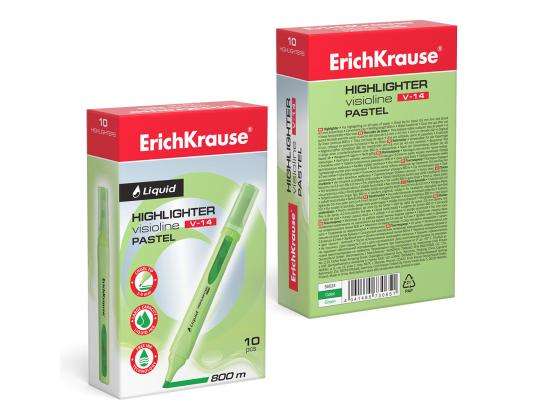 Tekstimerkki ERICH KRAUSE Liquid Visioline V-14, pastellinvihreä