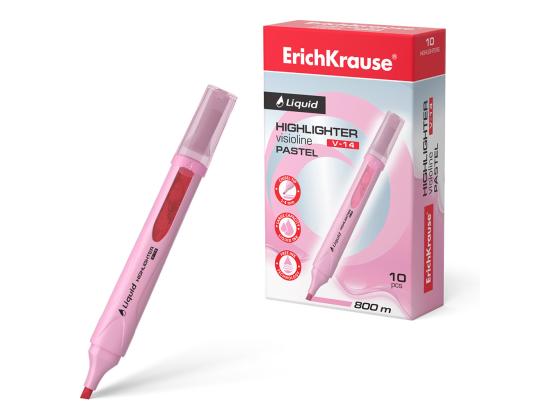 Tekstitussi ERICH KRAUSE Liquid Visioline V-14, pastelli pinkki