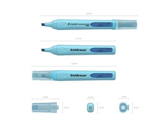 Tekstimerkki ERICH KRAUSE Liquid Visioline V-14, pastellinsininen