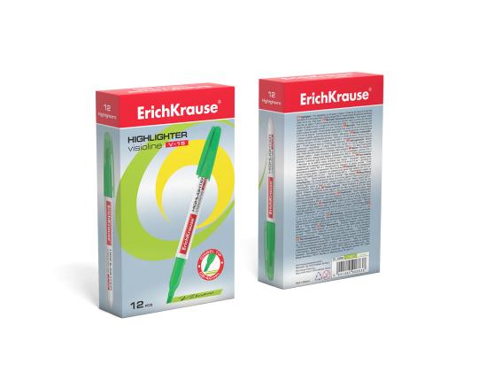 Tekstimarker ERICH KRAUSE V-15 roheline