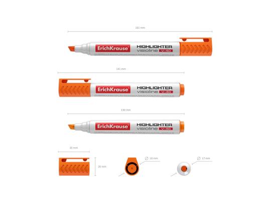 Tekstimerkki ERICH KRAUSE Visioline V-40, oranssi