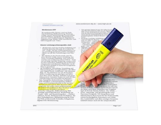 Tekstimerkki STAEDTLER 364 keltainen