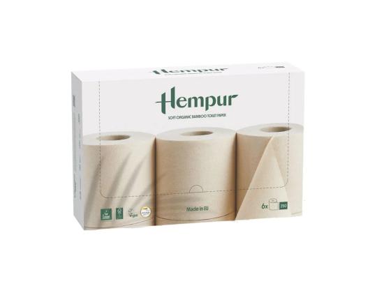 WC-paperi 2-kerroksinen HEMPUR-bambu 3 rullan pakkauksessa