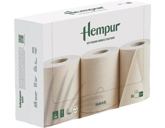 WC-paperi 2-kerroksinen HEMPUR-bambu 3 rullan pakkauksessa