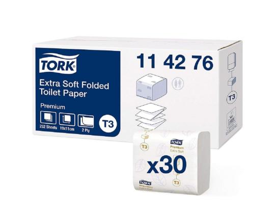 WC-paperi 2-kerroksinen TORK Extra Soft Premium T3 19x11cm 252 arkkia (114276)
