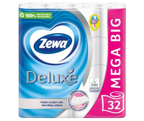 WC-paperi ZEWA Deluxe 32 rullaa (3 kerrosta, Delicate Care)
