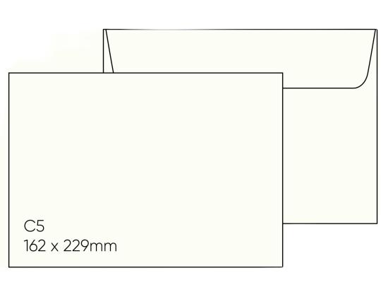 Kirjekuori C5 tarrasuljenta, valkoinen Postifix 25 kpl