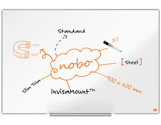Valkoinen taulu NOBO Impression Pro Steel 900x600mm