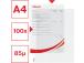 Muovitasku A3 reiityksen puolelta auki, Esselte (55231) 50kpl/pkt