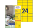 Kopio-lasertarra 70x37mm 100 arkkia/ltk. ZW 3451E keltainen 24-osainen