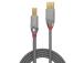 Kaapeli USB2 AB 3M kromi 36643 LINDY