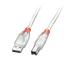 KAAPELI USB2 A-B 0.2M/LÄPINÄKYVÄ 41750 LINDY