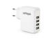 LATURI USB UNIVERSAL VALKOINEN/4PORTTI EG-U4AC-02 GEMBIRD