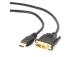 Videokaapeli HDMI-DVI 1.8M BULK CC-HDMI-DVI-6 GEMBIRD