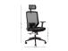 Tietokonetuoli/työtuoli JOY 64x64xH115-125cm, musta
